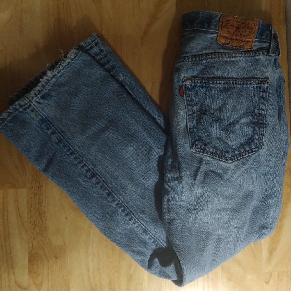 Vintage Levi's 501 Button Fly Denim Blue Jeans